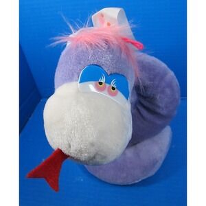 Vintage 1983 Amtoy Purple Coiled Rattle Snake American Greetings Plush 13"